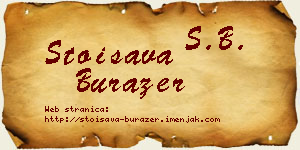 Stoisava Burazer vizit kartica